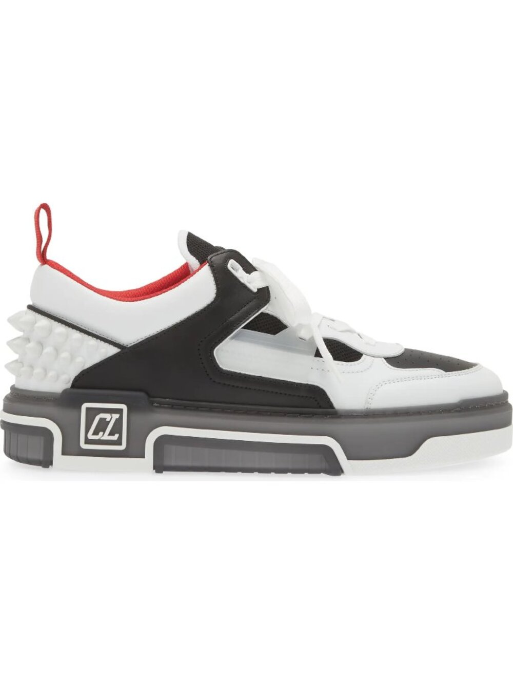 Christian Louboutin ASTROLOUBI FLAT Lace Up Spiked Leather Sneakers Shoes